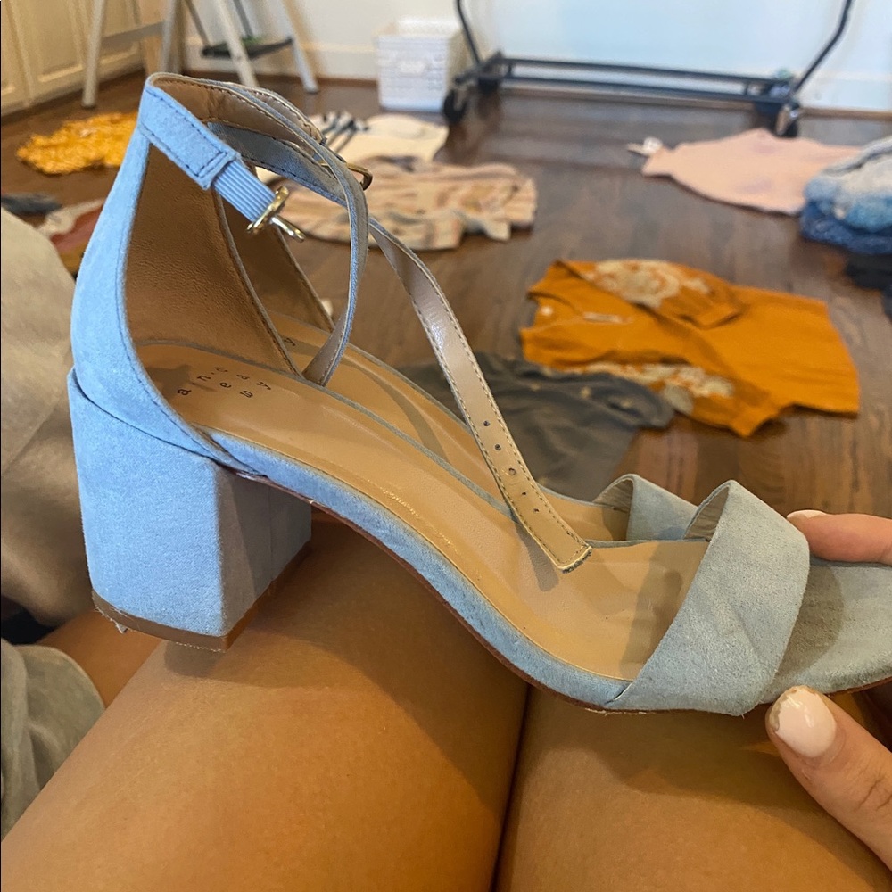 A new day blue Swede shoes